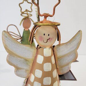 Cool Primitive Style Metal Gold Angel Christmas Ornament Bell
